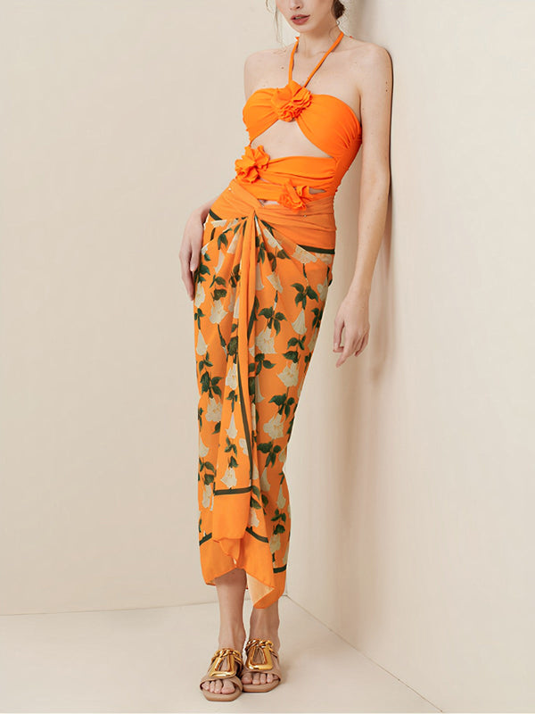 Çiçek Desenli Örtü Etek