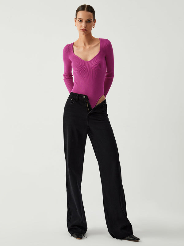 Ahududu Büstiyer Kaburga Bodysuit 