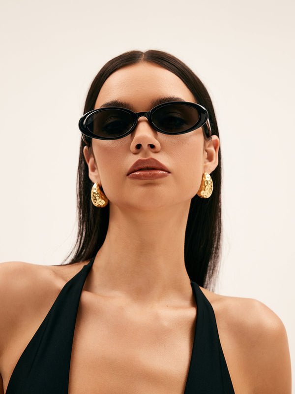 Vintage Oval Yuvarlak Güneş Gözlüğü 