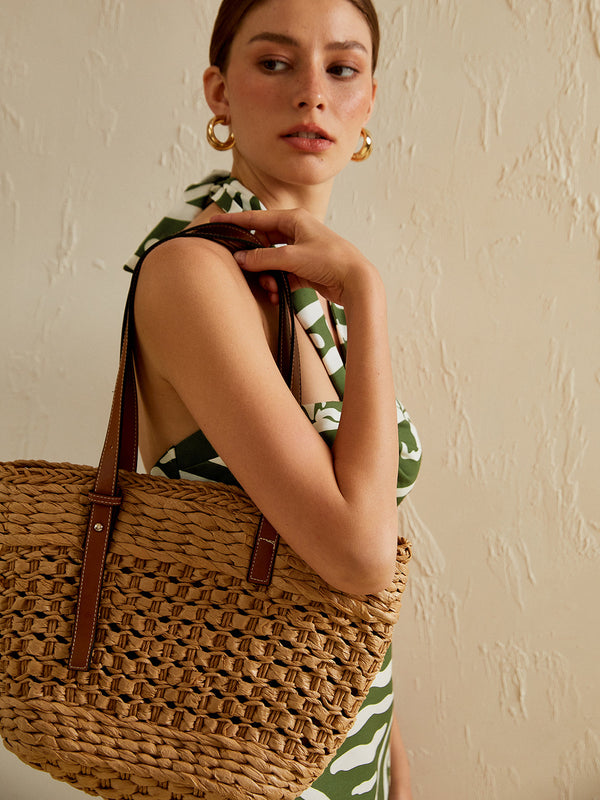 Büyük Kapasiteli Plaj Tote Sepet Çantası 