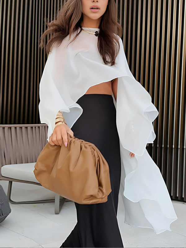 Shift Şifon Asimetrik Örtü 