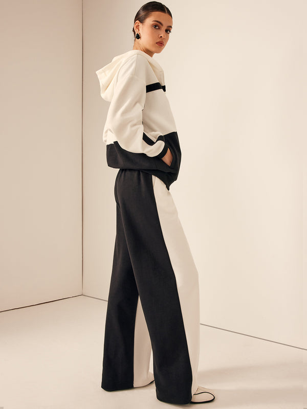 İki Tonlu Elastik Bel Eşofman Altı 