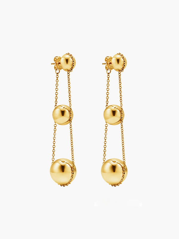 Zarif Üçlü Top Kolye Küpe