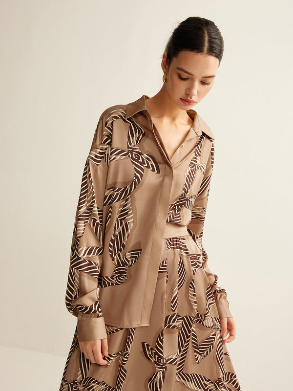 Bohem Baskılı Polo Tişört 