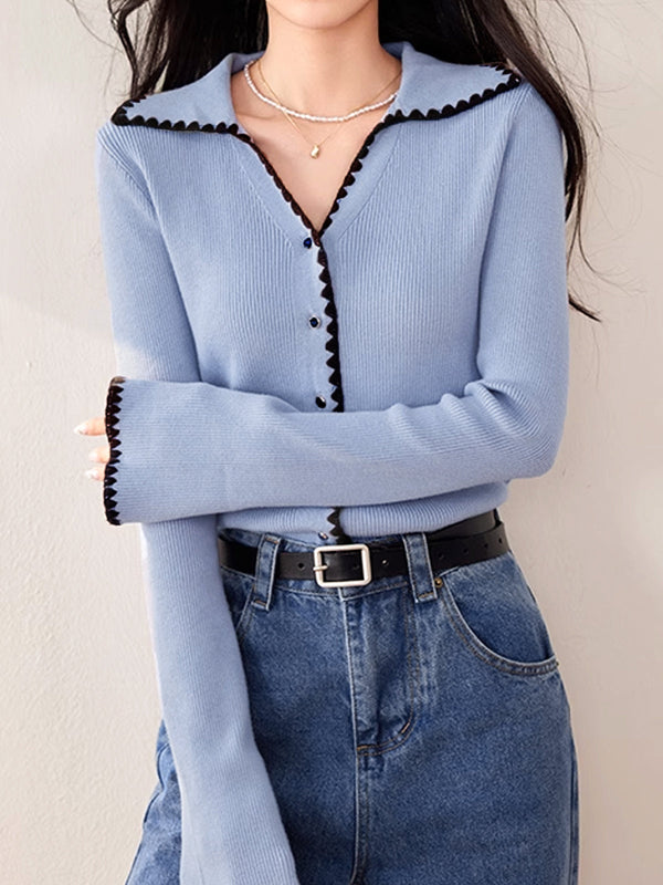 İşlemeli Yaka Hırka 