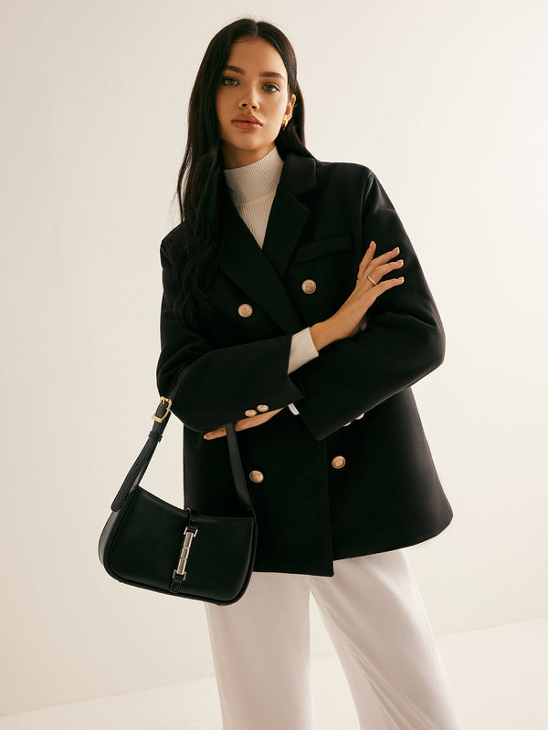 Metal Detaylı Yaka Blazer 