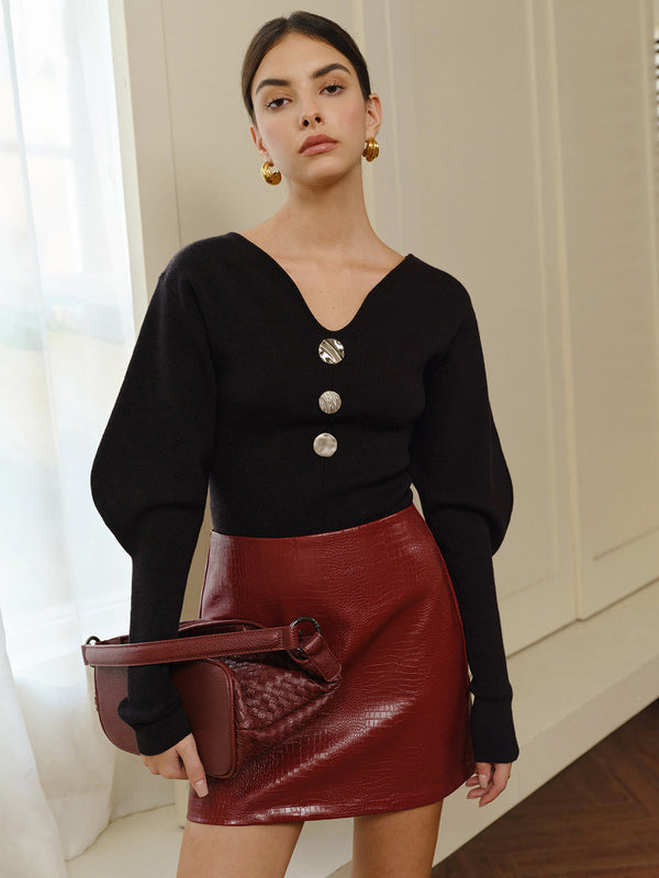 V Yakalı Paçalı Koyun Kol Kazak 