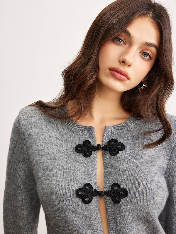 Leisure Çin Düğüm Düğmeli Hırka 