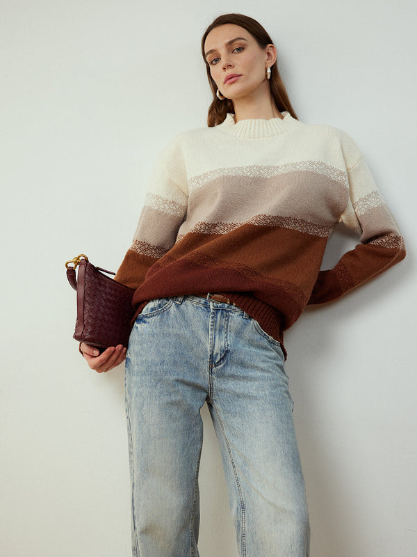 Renk Bloklu Geçişli Kazak 