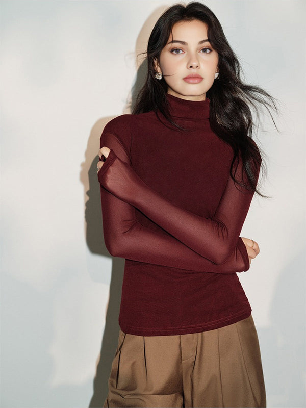 Minimalist Balıkçı Yakalı Jersey Üst 