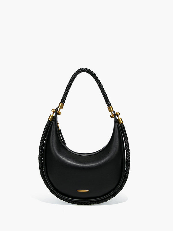 Üst Dokuma Saplı Hilal Çanta 