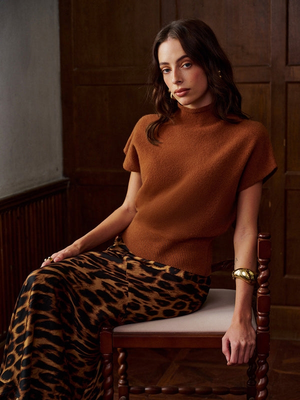 Dik Yaka Yün Kazak Yelek 