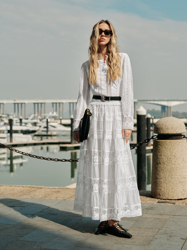 Dantel Kenarlı Katmanlı Etek Takımı 