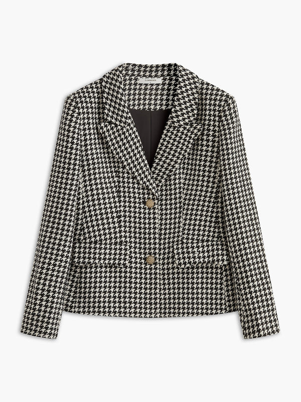 Retro Yaka Düğmeli Blazer 