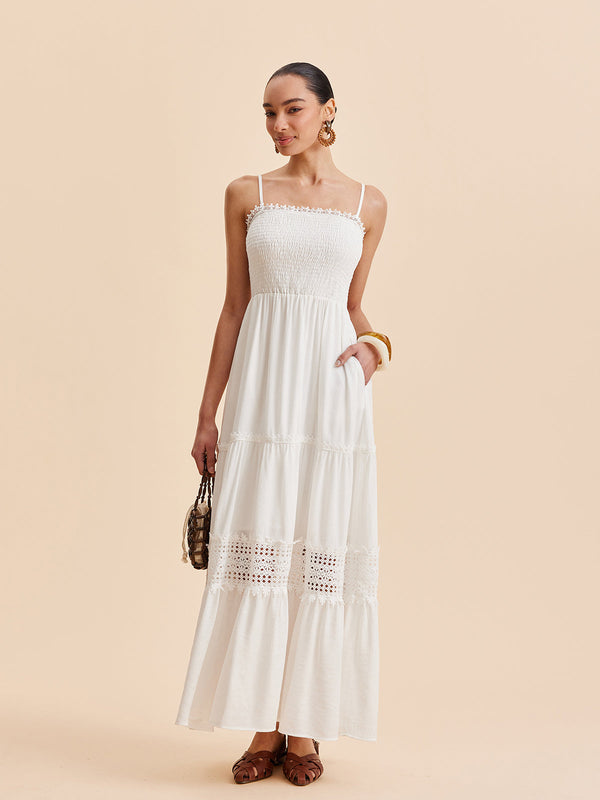 Fırfırlı Askılı Elbise 