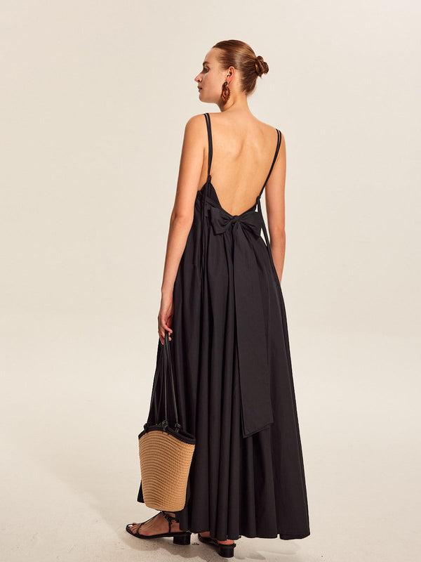 Çift Askılı V Yaka Askılı Elbise 