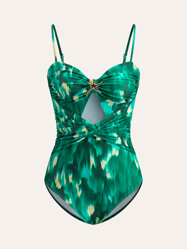 Deniz Yıldızı Detaylı Tek Parça Mayo 