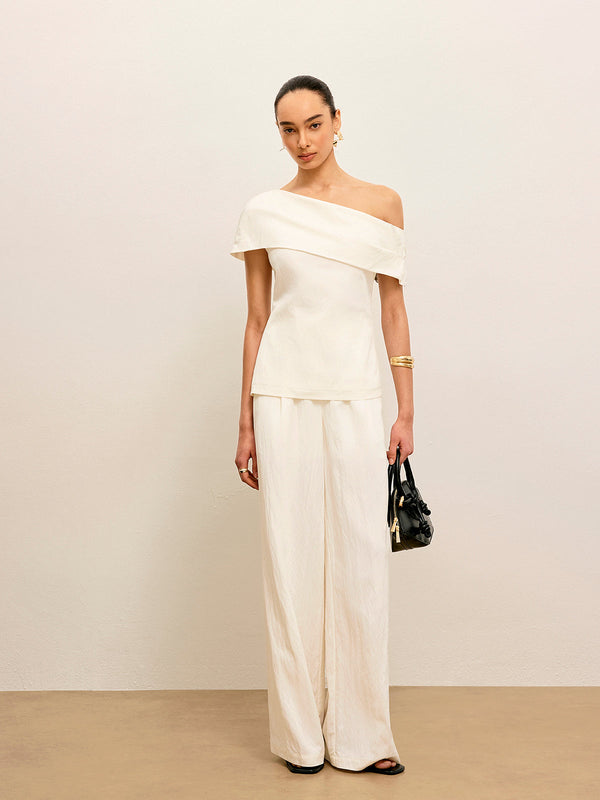 Mid-Waist Pocket Detail Pants