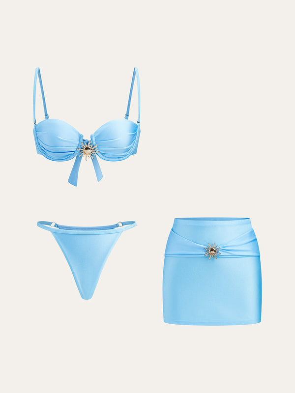 Sunshine Charm Bikini Takımı ve Etek Örtüsü 