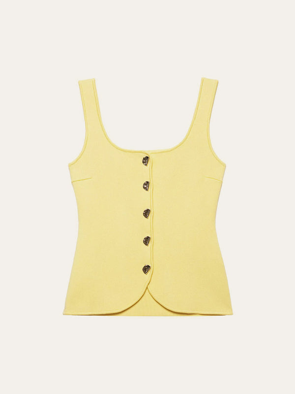 Kavisli Etekli Ribana Örgü Yelek 