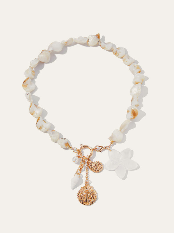 Deniz Kabuğu Boncuklu Kolye 