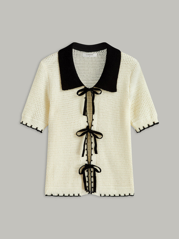 Önü Bağcıklı Örgü Üst 