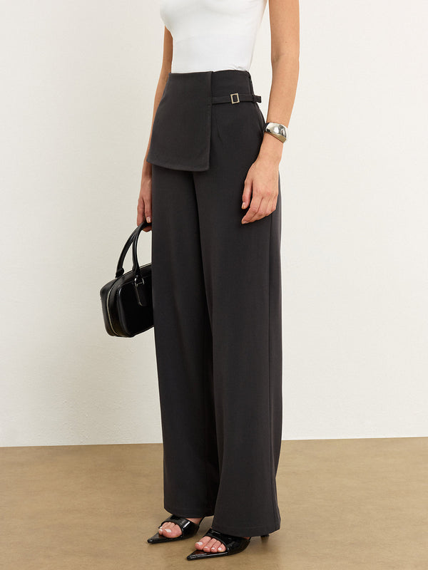 Asymmetric Waist Pants