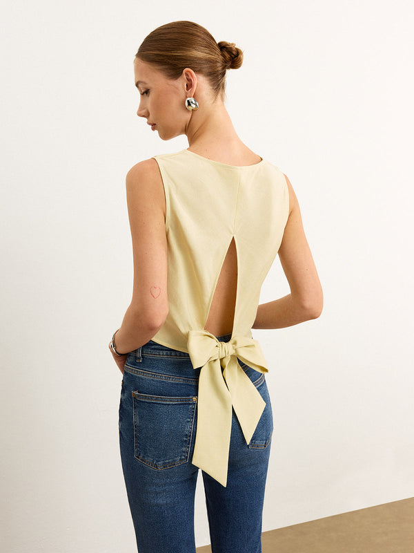 Tie-Back Bow Tank Top