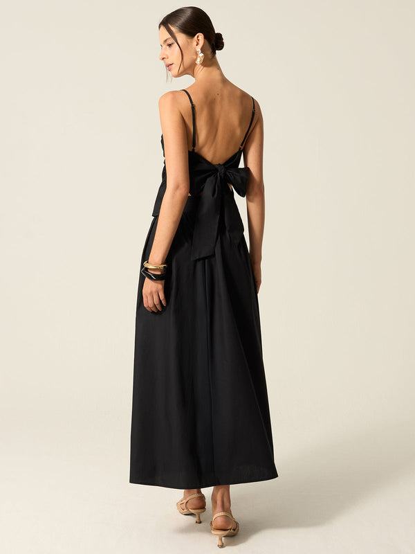 Spaghetti Strap Backless Skirt Set