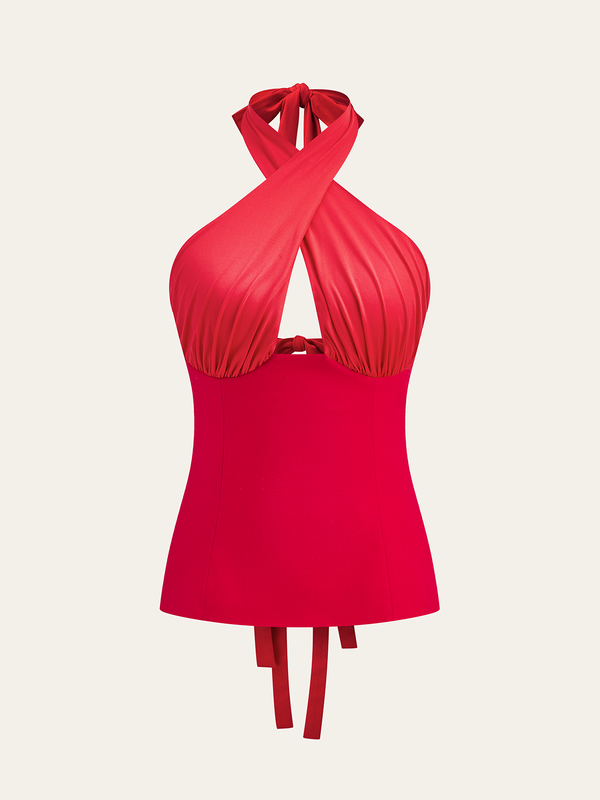 Çapraz Askılı Sırtı Açık Üst 