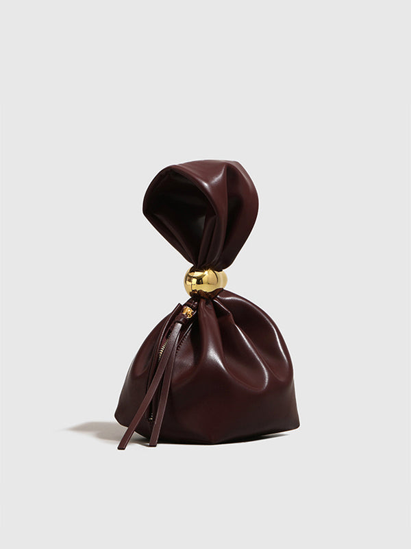 Basit Oval Halka Bağcıklı Kova Çanta 