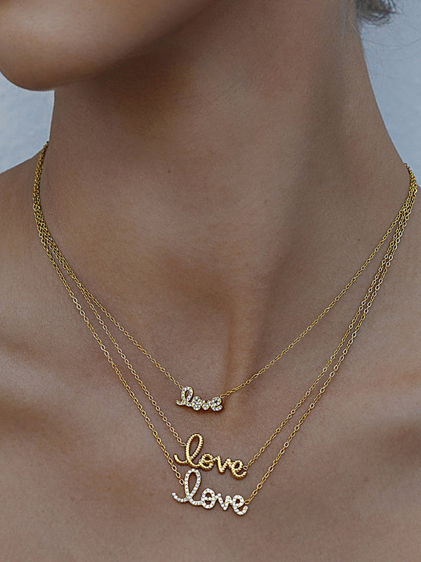 Kristal İşlemeli Kolye 