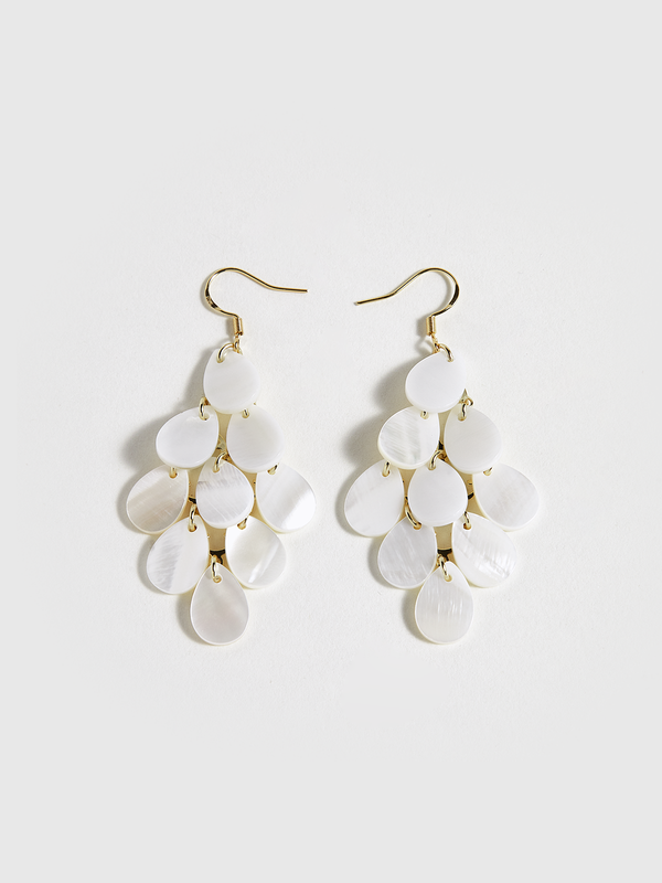 Shell Tassel Drop Earrings