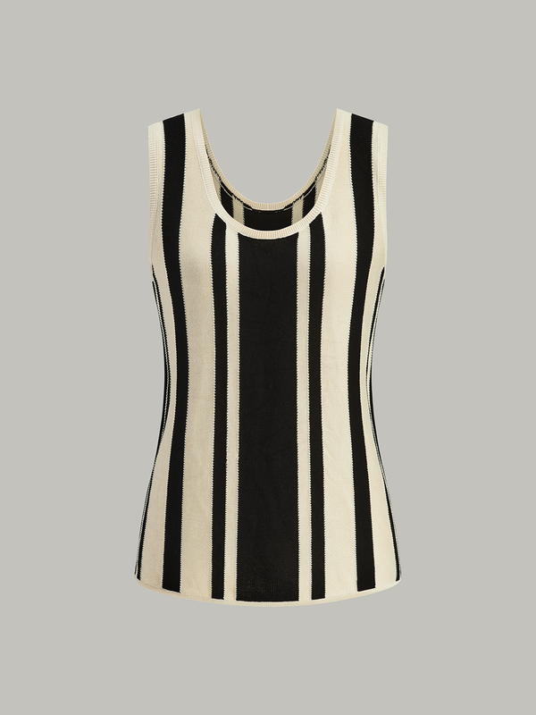 Striped Knit Tank Top