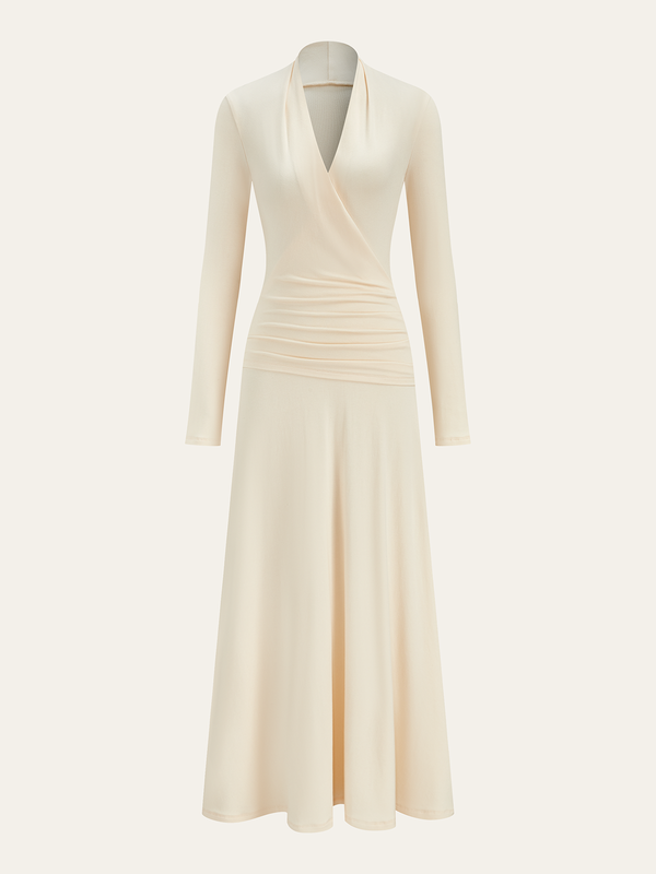 Pileli Balık Kuyruğu Uzun Elbise 