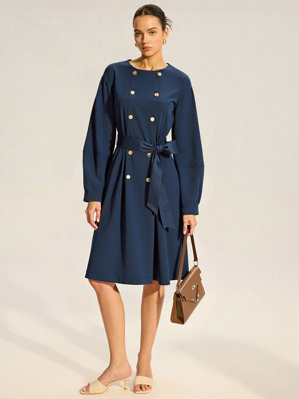 Double Breasted Belted Trench Coat