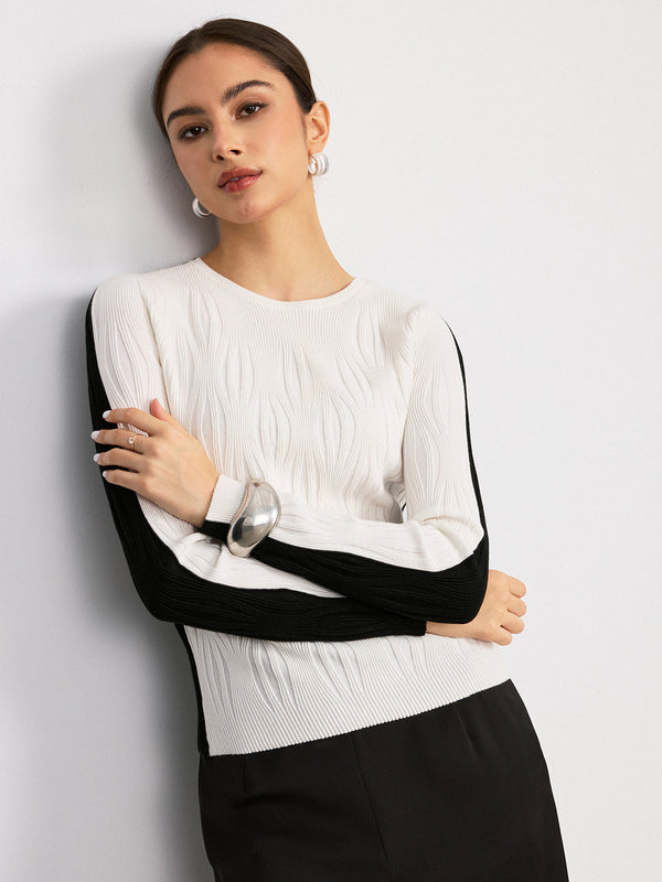 Çift Taraflı İki Tonlu Dokulu Yün Karışımlı Kazak 