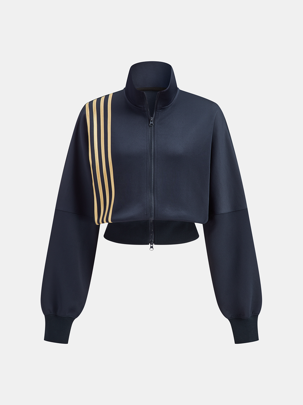 Triple Stripe Cropped Sweatshirt