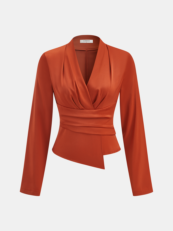 V Yaka Asimetrik Bluz 